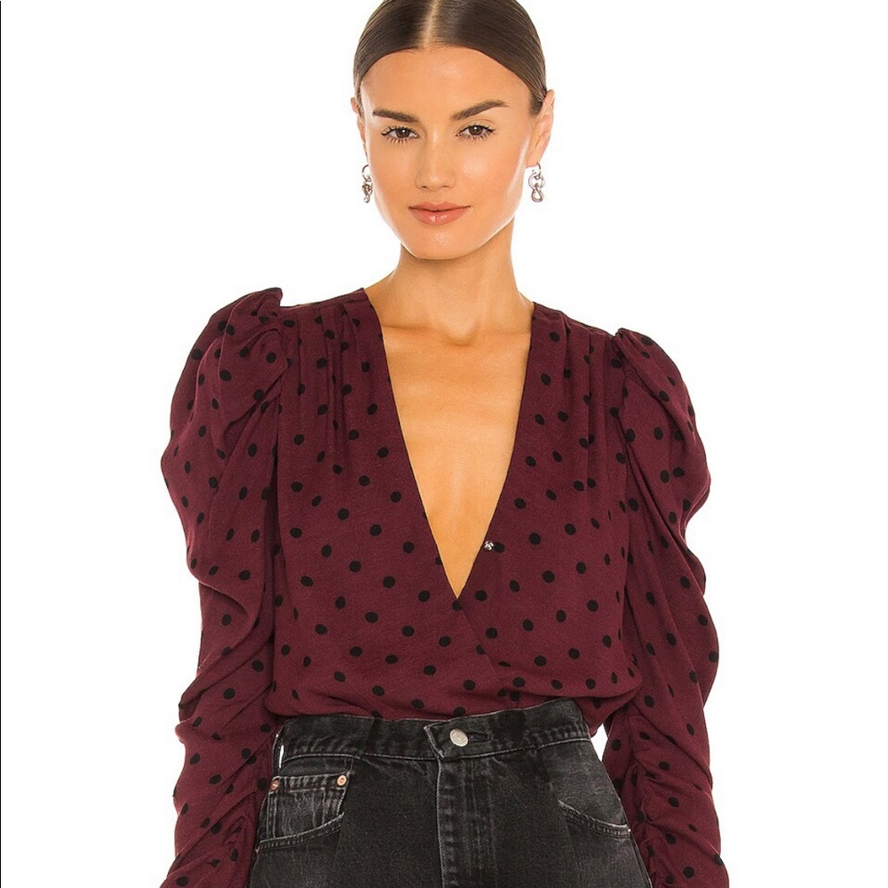 AFRM Danna Bodysuit in Port Size S 🍷